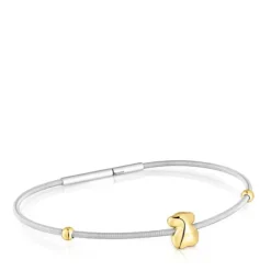 Gold and steel Bracelet Mesh Tube