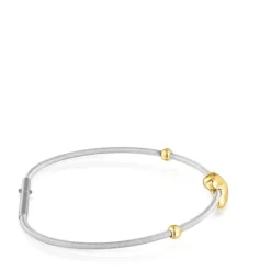 Gold and steel Bracelet Mesh Tube