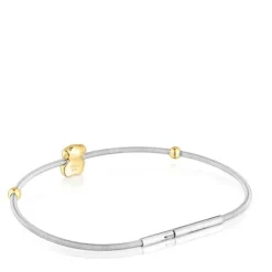 Gold and steel Bracelet Mesh Tube