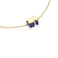 Gold bear motif Bracelet with lapis lazuli TOUS 1950