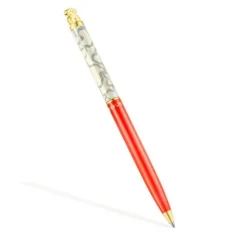 Gold colored IP steel TOUS Kaos Ballpoint pen lacquered in red