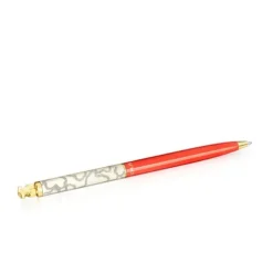 Gold colored IP steel TOUS Kaos Ballpoint pen lacquered in red