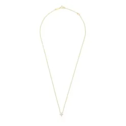 Gold Cross necklace with 0.08ct of diamonds Les Classiques