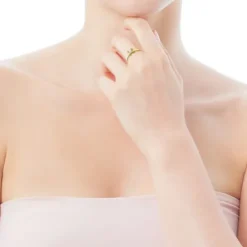 Gold Eklat Ring with four Diamonds and Pearl