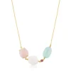 Gold Ethereal Necklace with Gemstones