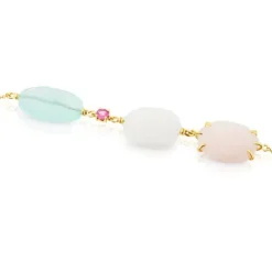 Gold Ethereal Necklace with Gemstones