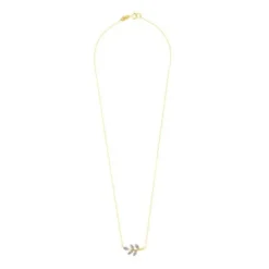 Gold Gem Power Necklace with Diamonds