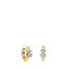 Gold Gen Earrings with Diamonds