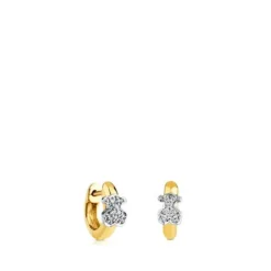 Gold Gen Earrings with Diamonds