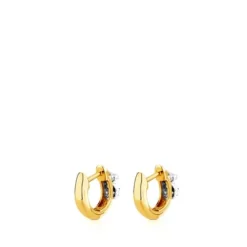 Gold Gen Earrings with Diamonds