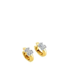 Gold Gen Earrings with Diamonds