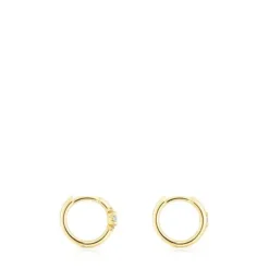 Gold Hoop earrings with diamonds Les Classiques