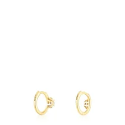 Gold Hoop earrings with diamonds Les Classiques