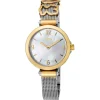 Gold IP Steel Icon Charms Watch with Mother-of-pearl