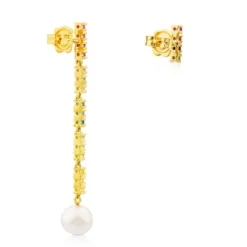 Gold Lio Earrings with Gems