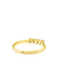 Gold Lio Ring with Ruby, pink & blue Sapphire, Amethyst and Tsavorite