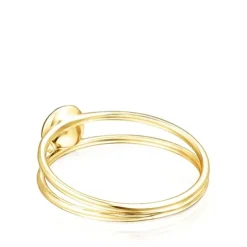Gold Magic Nature star Ring with diamonds