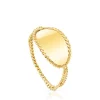 Gold Minne Ring with oval medal