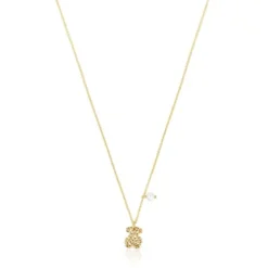 Gold Oceaan Necklace with pearl