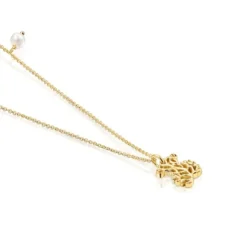 Gold Oceaan Necklace with pearl