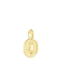 Gold Oursin Pendant with 0.01ct diamonds