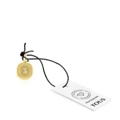 Gold Oursin Pendant with 0.01ct diamonds