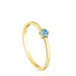 Gold Ring with topaz Cool Joy