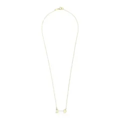 Gold San Valentín arrow Necklace with Mother-of-pearl