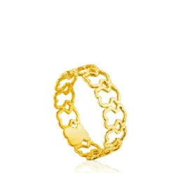 Gold Silueta Ring Bear motifs