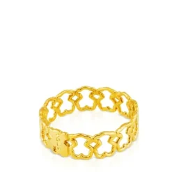 Gold Silueta Ring Bear motifs