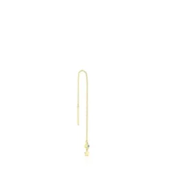 Gold Single earring with star motif and topaz Cool Joy