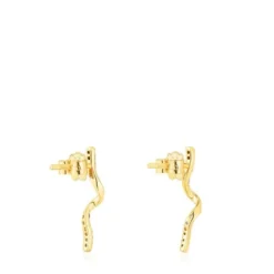 Gold Spiral earrings with gemstones TOUS St. Tropez