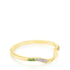 Gold Spiral ring with gemstones TOUS St. Tropez
