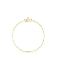 Gold Strip bracelet with diamonds Les Classiques