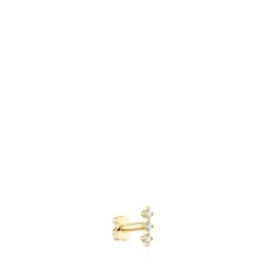 Gold strip Ear piercing with diamonds Les Classiques