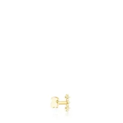 Gold strip Ear piercing with diamonds Les Classiques