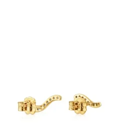 Gold Strip earrings with 0.09ct diamonds Les Classiques
