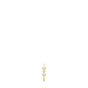 Gold Strip hoop earring with diamonds Les Classiques