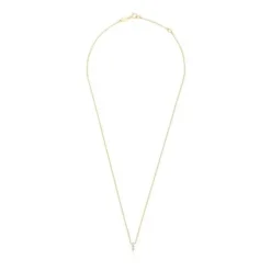 Gold Strip necklace with diamonds Les Classiques