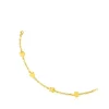 Gold Sweet Dolls Bracelet with Flower, Tulip, Heart and Bear motifs