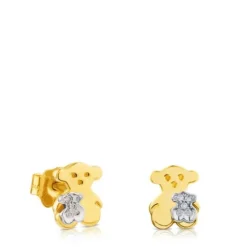 Gold Sweet Dolls Earrings with Diamonds