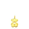 Gold Sweet Dolls Pendant medium size. Bear motif with heart hole