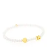 Gold Sweet Dolls XXS Bracelet with Pearls. Bear and Heart motifs.