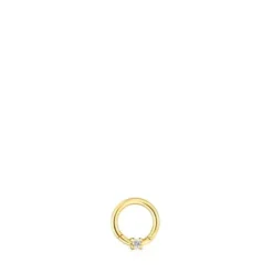 Gold TOUS Basics Ear piercing with diamond