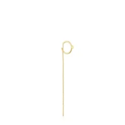 Gold TOUS Cool Joy bear charm Earring with chain