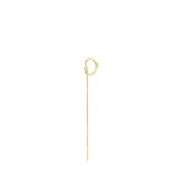 Gold TOUS Cool Joy bear charm Earring with chain
