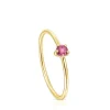 Gold TOUS Cool Joy Ring with rhodolite
