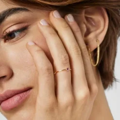Gold TOUS Cool Joy Ring with rhodolite