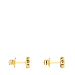 Gold TOUS Good Vibes clover Earrings