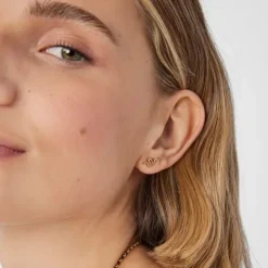 Gold TOUS Good Vibes clover – serpent Earrings with Diamonds